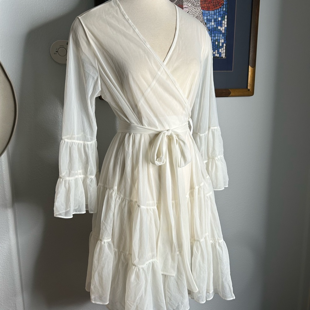Betsy Johnson Intimates Sheer Ruffled Robe - Picture 7 of 11